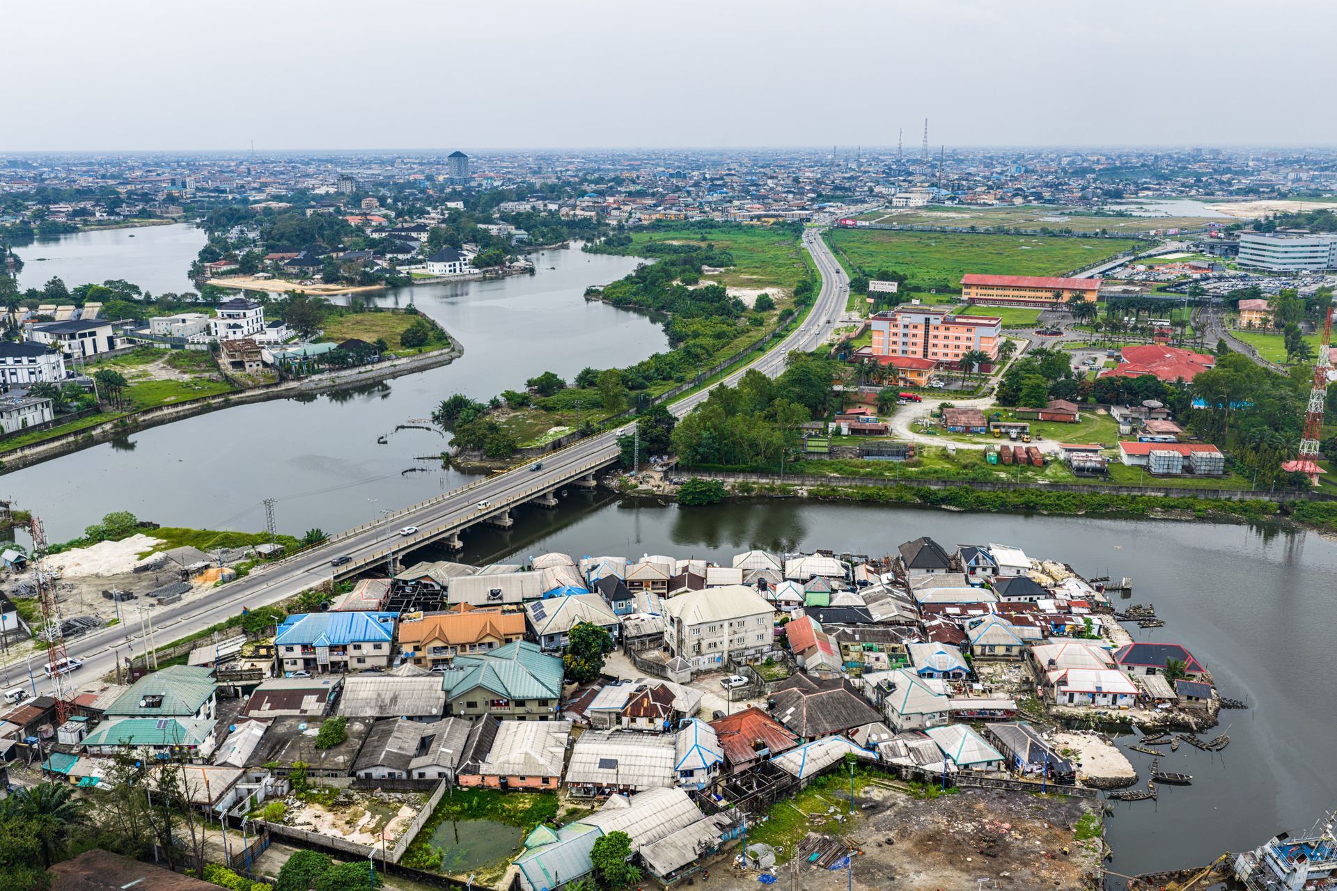 Aerial view of Port Harcourt, Rivers State, Nigeria